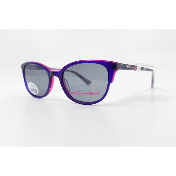 Betsey Johnson Sunglasses Womens Purple Half Rim Metal Frames 50-16-135 10796 main image 7